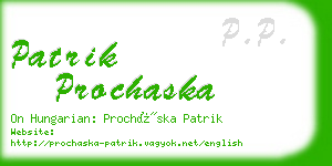 patrik prochaska business card